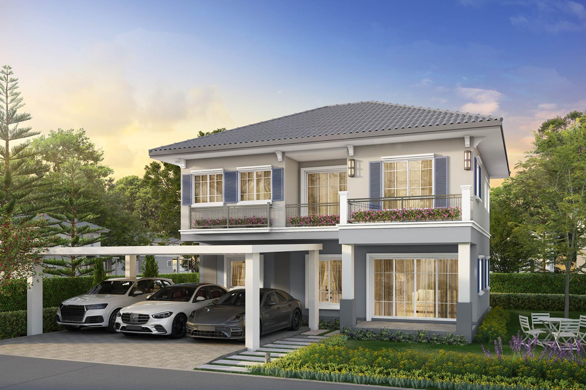 ไอลีฟ ไพร์ม เศรษฐกิจ-บางปลา บ้านหลังใหญ่ดีไซน์ English Garden