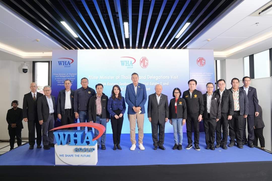 เศรษฐา เยี่ยมชมนิคมฯ WHA ใน EEC ดันไทยฮับผลิตยานยนต์ครบวงจร