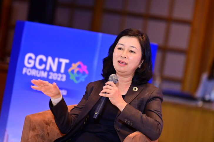 นางกอบบุญ ศรีชัย ผู้บริหารสูงสุด สายงานกิจการองค์กรและลงทุนสัมพันธ์ ซีพีเอฟ