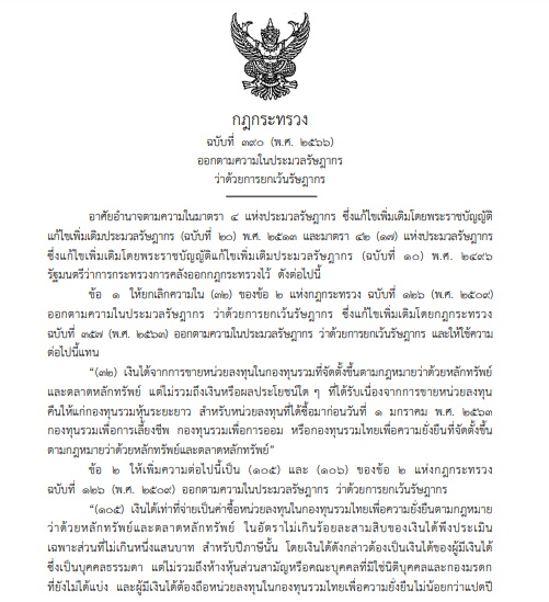 กฎกระทรวง-กองทุน TESG