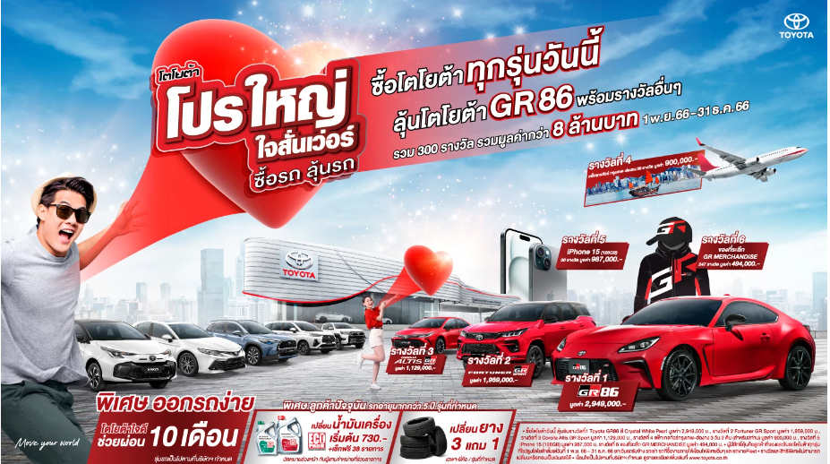 โตโยต้า โปรใหญ่ ใจสั่นเว่อร์ ซื้อรถ ลุ้นรถ
