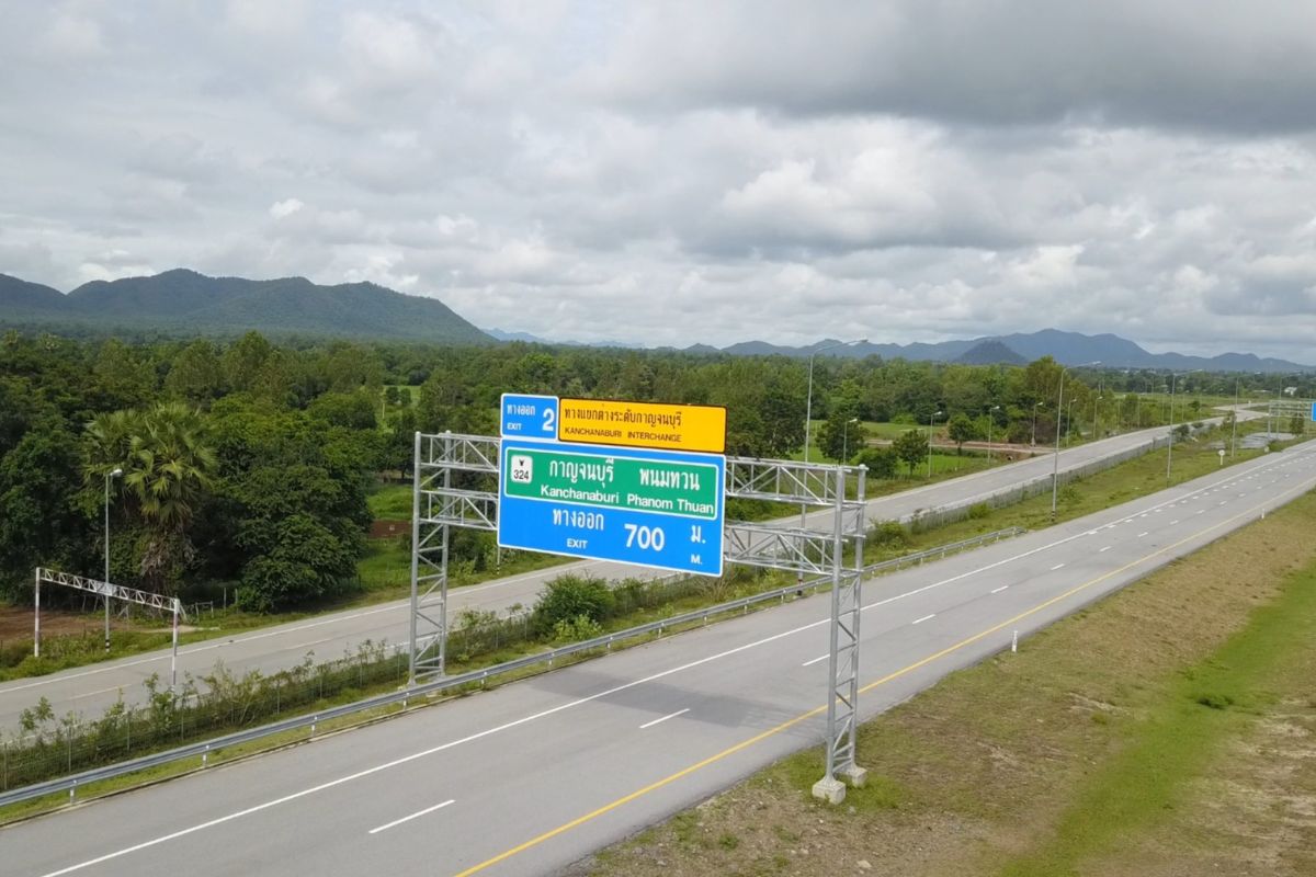 เปิดแล้ว มอเตอร์เวย์บางใหญ่-กาญจนบุรี ทดลองให้วิ่งฟรี 8 วัน ช่วงปีใหม่