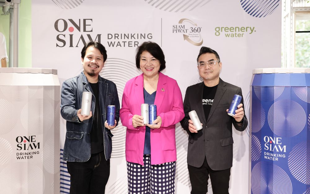 น้ำดื่ม ONESIAM กระป๋องอะลูมิเนียมรีไซเคิล สยามพิวรรธน์มุ่งสู่ Zero Waste