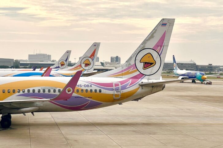 AVIATION-NOKAIR-DMK เครื่องบินสายการบินนกแอร์จอดอยู่ที่ท่าอากาศยานดอนเมือง