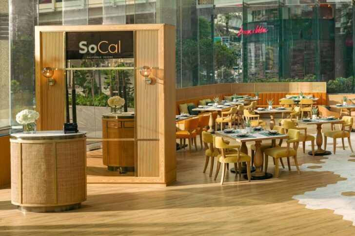 Restaurant-SoCal ร้าน SoCal ตกแต่งด้วยสีเหลือง ดีไซน์เปิดรับแสงอาทิตย์