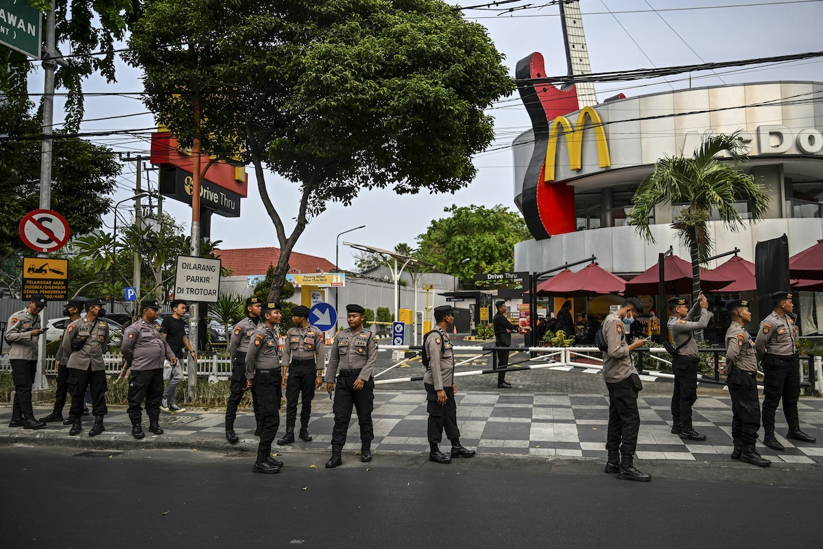 การชุมนุมเรียกร้องการคว่ำบาตรสินค้าจากบริษัทและประเทศที่สนับสนุนอิสราเอล