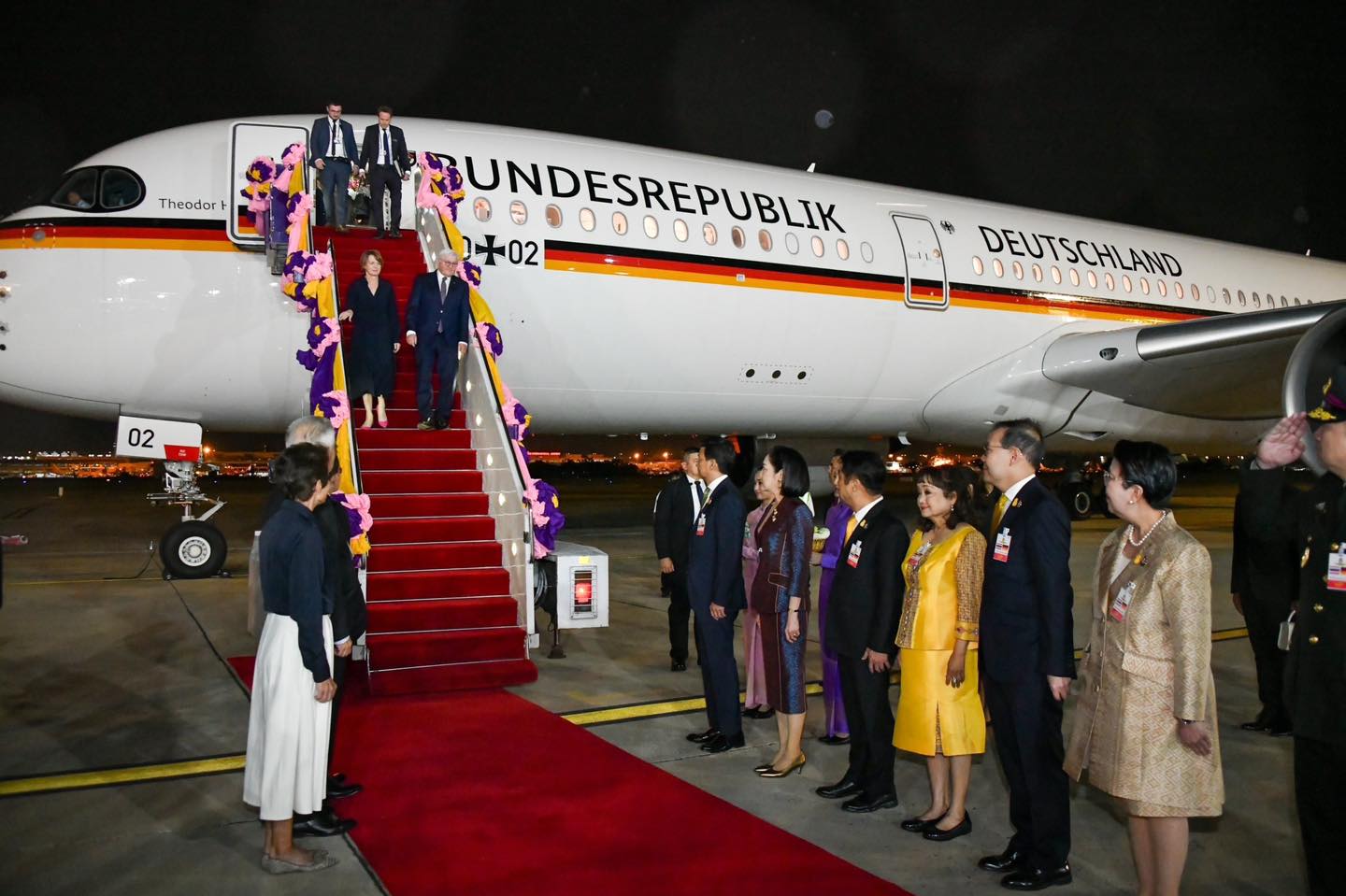 ประธานาธิบดีเยอรมัน และภริยา พร้อมคณะ เยือนไทยอย่างเป็นทางการ วันที่ 24 มกราคม 2024