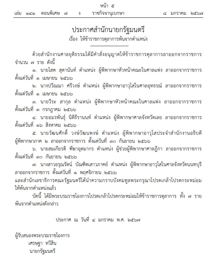 ราชกิจจาฯ 8 ม.ค.2567