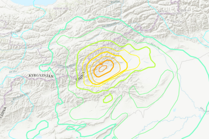 จีนแผ่นดินไหวบนบกขนาด 7.0