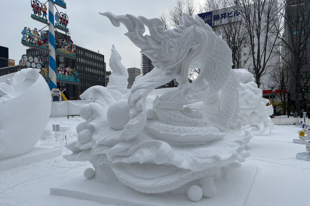 ไทยคว้ารางวัลที่ 2 แกะสลักหิมะ Sapporo International Snow Sculpture 2024