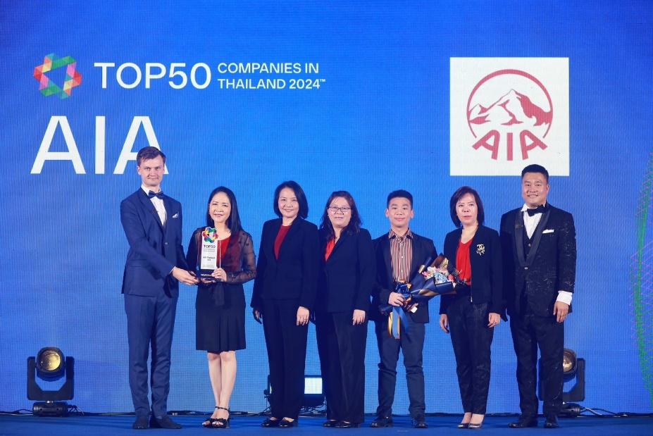 เอไอเอ ประเทศไทย คว้ารางวัล TOP50 Companies in Thailand 2024 