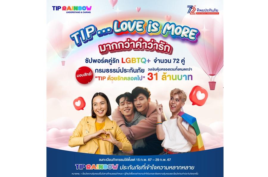 TIP Rainbow โดยทิพยประกันภัย ฉลองวันวาเลนไทน์ มอบกรมธรรม์ประกันภัย