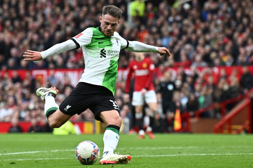 FA Cup Quarter Final football match between Manchester United and Liverpool at Old Trafford 