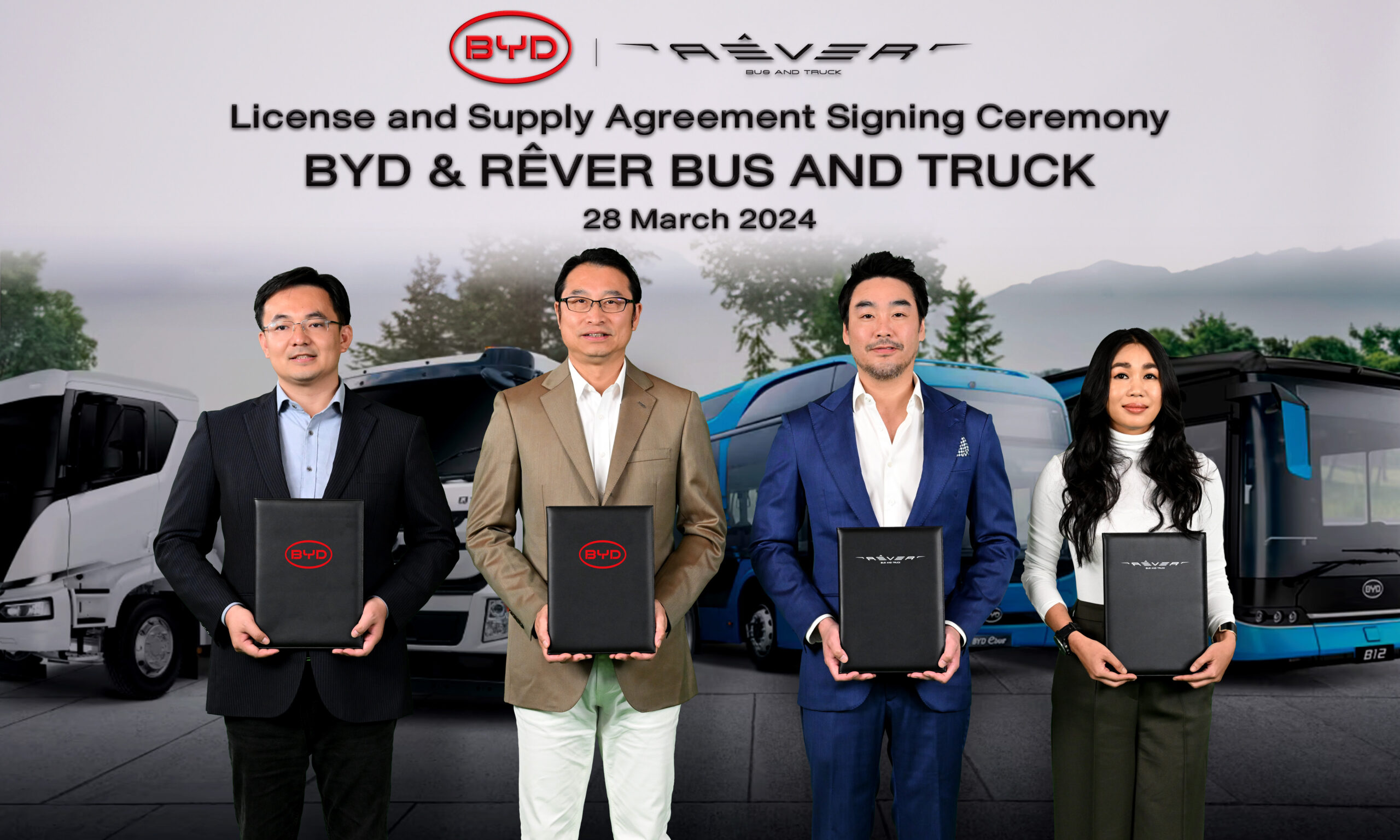 BYD ผนึกกลุ่มธุรกิจเรเว่ ผุดโรงงานรถบัส-บรรทุกอีวี แห่งแรกในไทย