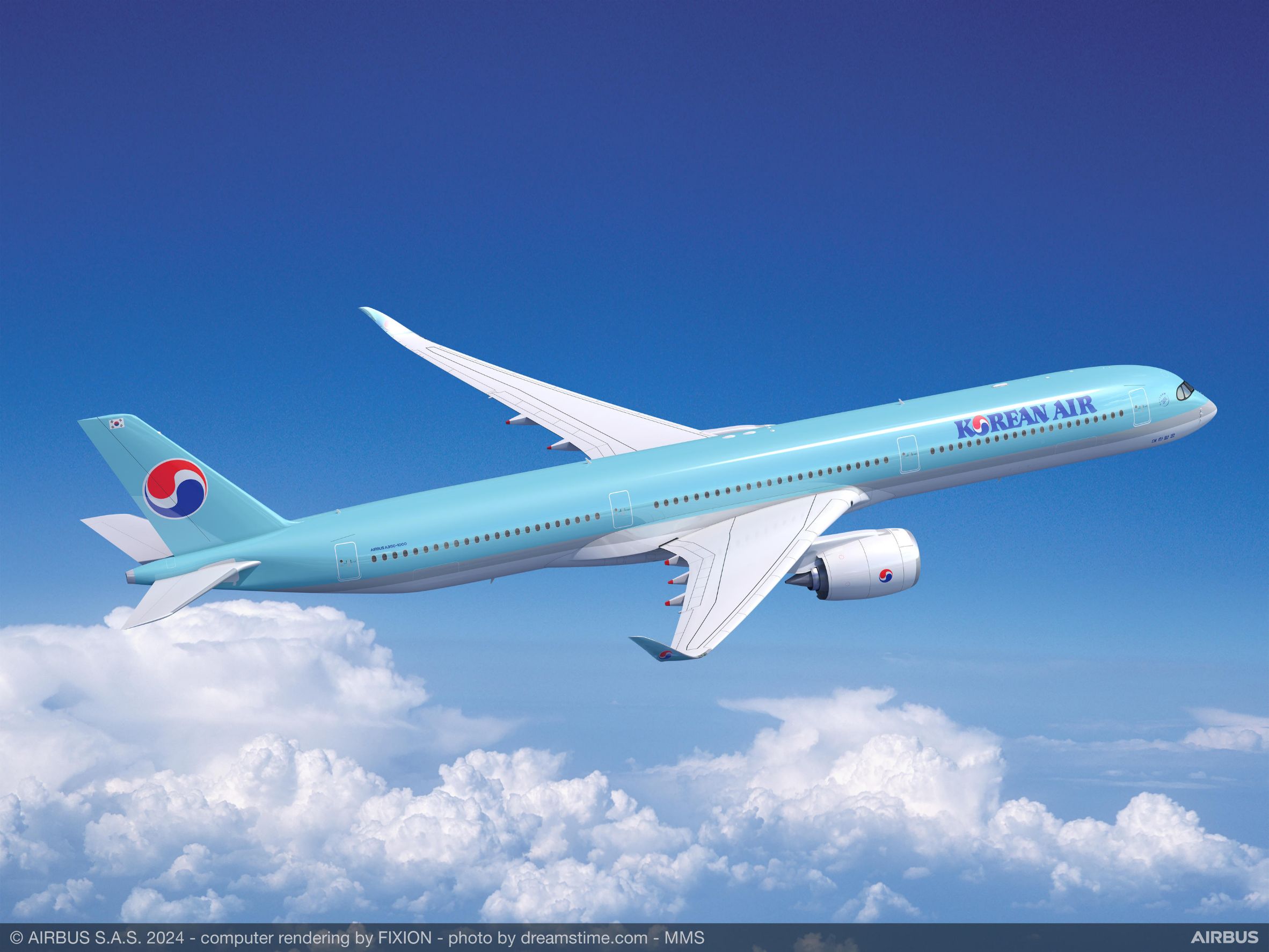 โคเรียนแอร์ สั่งซื้อเครื่องบิน A350 จากแอร์บัส 33 ลำ