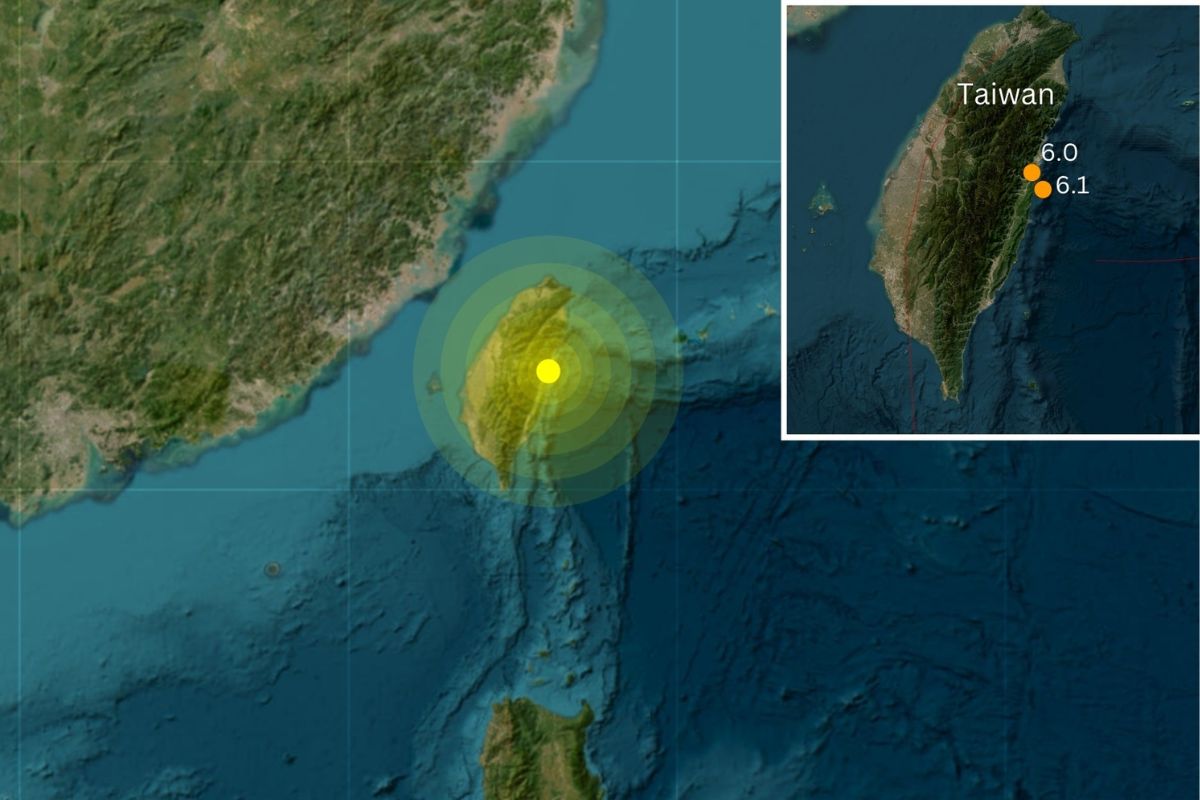 แผ่นดินไหวไต้หวันสองรอบ ขนาด 6.1 และขนาด 6.0 มีประกาศแจ้งเตือนสึนามิ