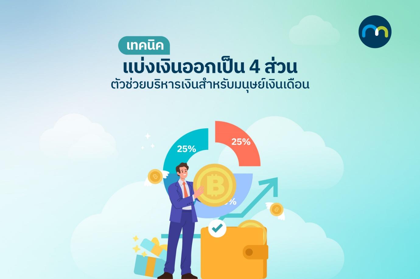 แบ่งเงินออกเป็น 4 ส่วน