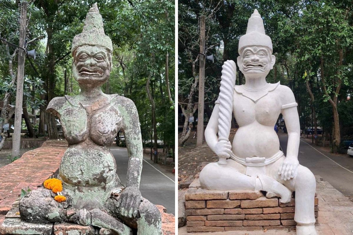 กรมศิลป์ แจงบูรณะประติมากรรมยักษ์ วัดอุโมงค์ ยึดตามรูปแบบศิลปกรรมเดิม