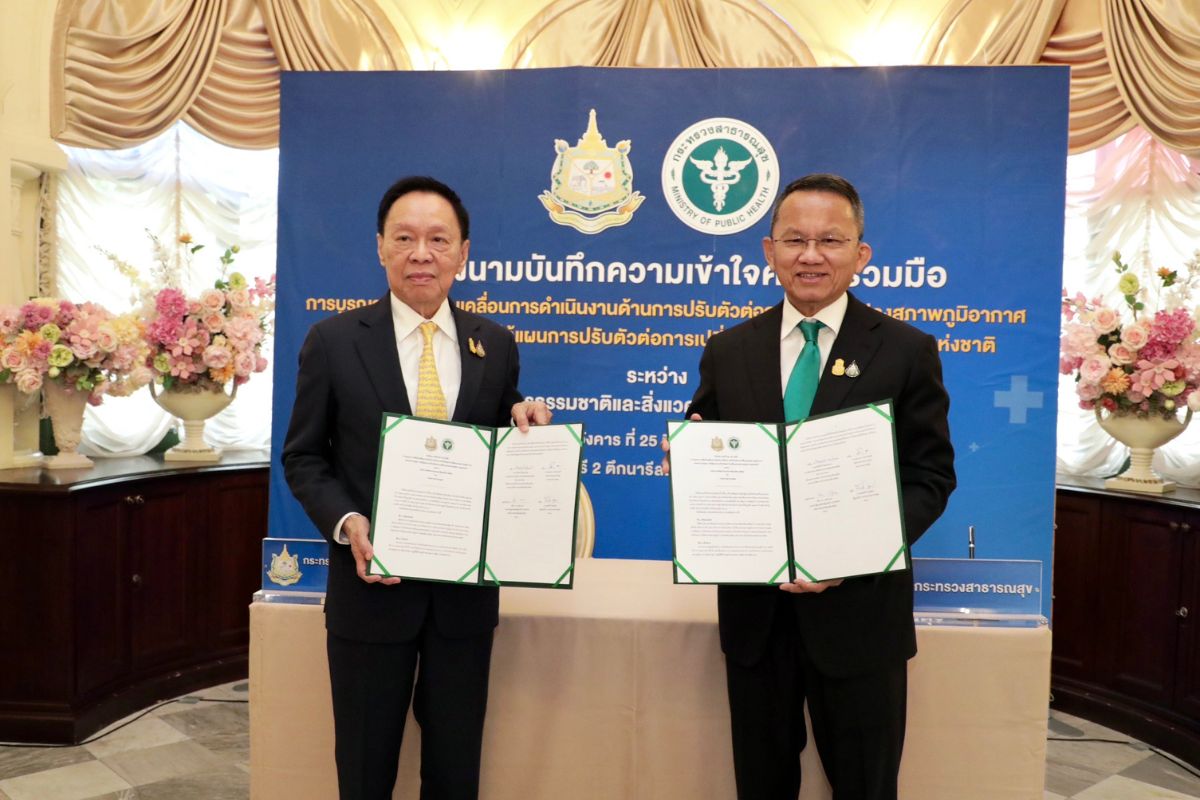 พัชรวาท-สมศักดิ์ ยกระดับสุขภาพประชาชนจากการเปลี่ยนแปลงสภาพภูมิอากาศ
