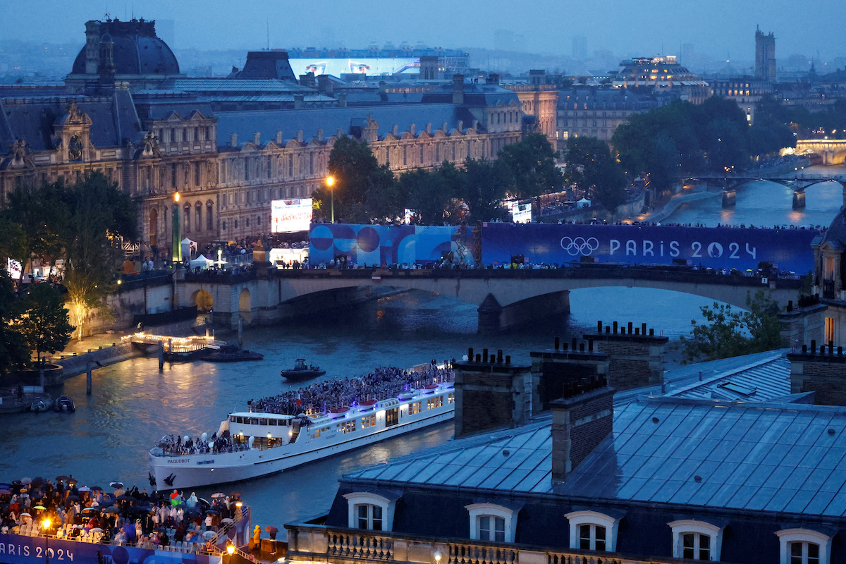 พิธีเปิด โอลิมปิก ปารีส 2024 วันที่ 26 กรกฎาคม 2024 (ภาพโดย Peter Cziborra/Pool via REUTERS)