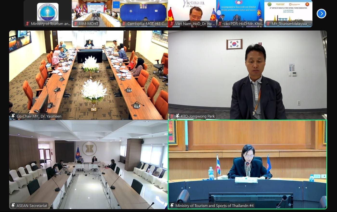 “ไทย-จีน-ญี่ปุ่น-เกาหลี-อินเดีย” ร่วมประชุมการท่องเที่ยวอาเซียน ย้ำแผนการท่องเที่ยวอย่างยั่งยืน