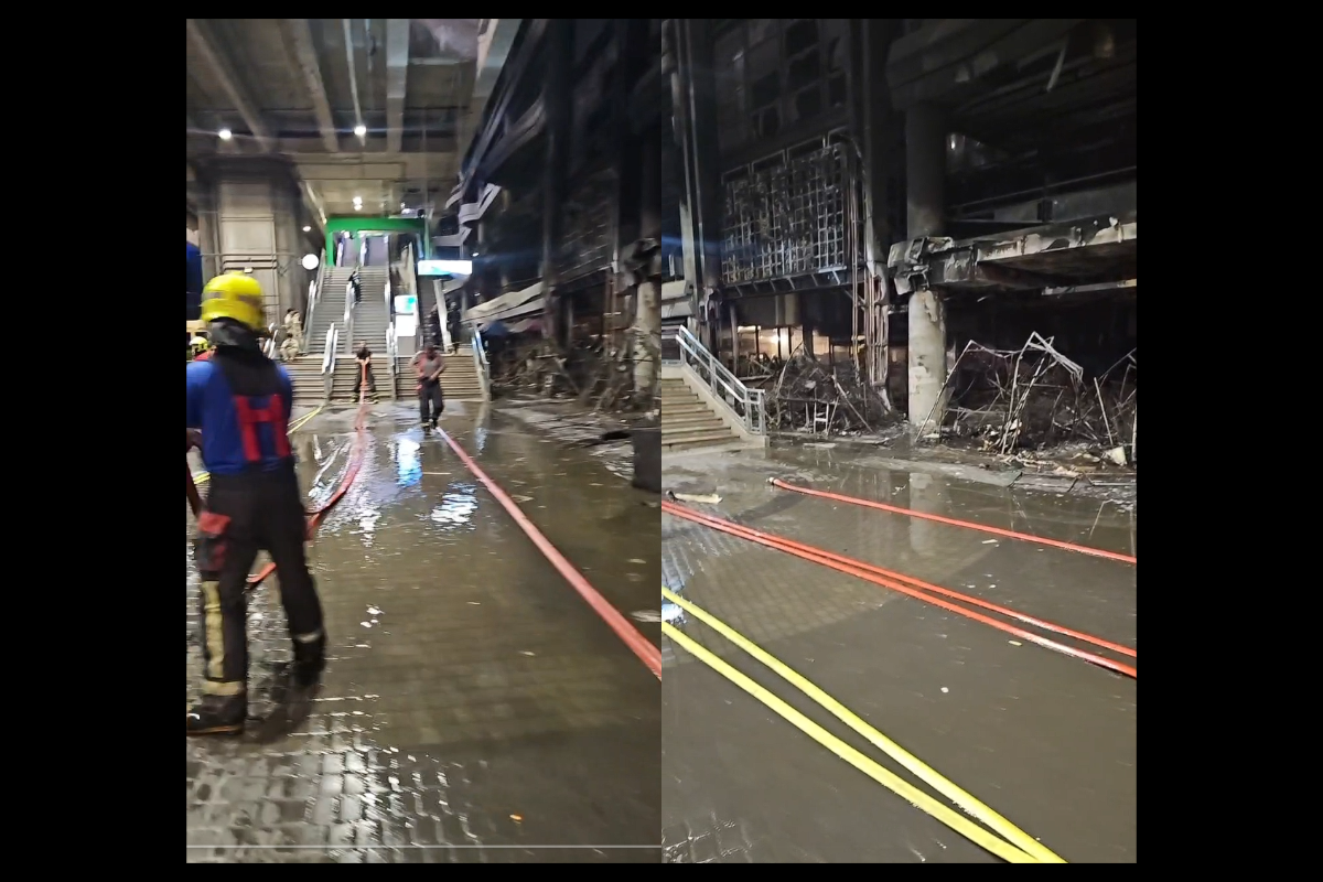 ไฟไหม้ใกล้แอร์พอร์ตลิงก์ รามคำแหง ปิดสถานีชั่วคราวเพื่อความปลอดภัย