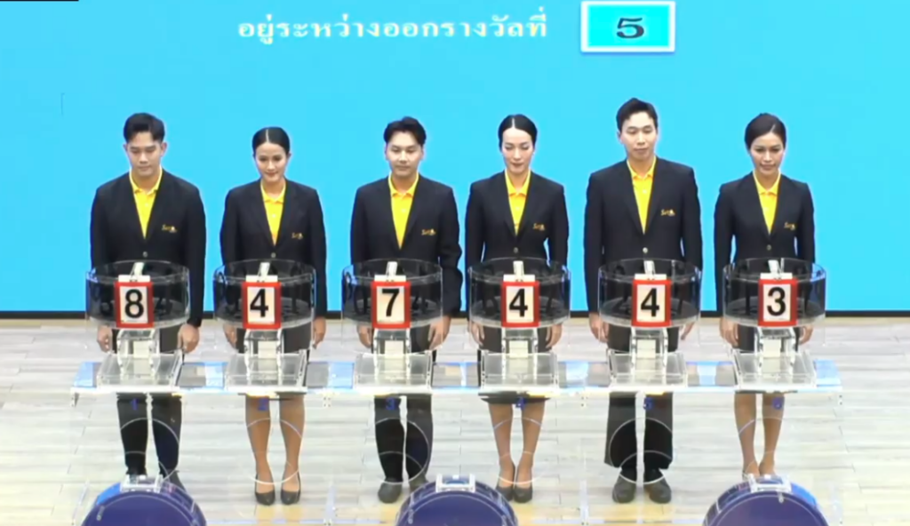 เจ้าหน้าที่ช่วยหมุนการออกรางวัล งวด 1 ก.ค.2567