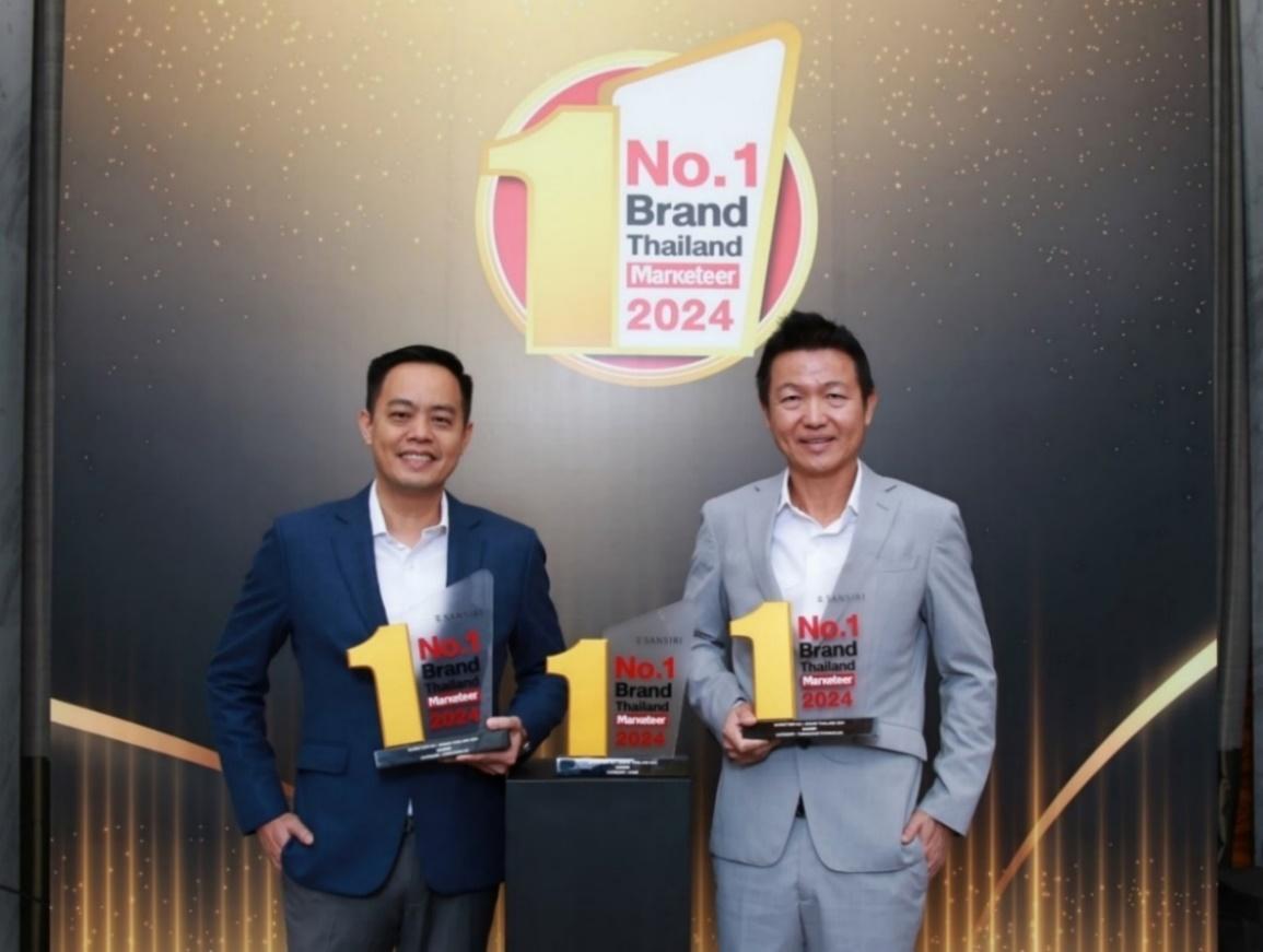 แสนสิริ กวาด 3 รางวัลรวด “Marketeer No.1 Brand Thailand 2024”