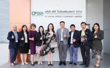 คณะผู้บริหารจุฬาฯ เยี่ยมชมโรงงานหน้ากากอนามัยซีพี