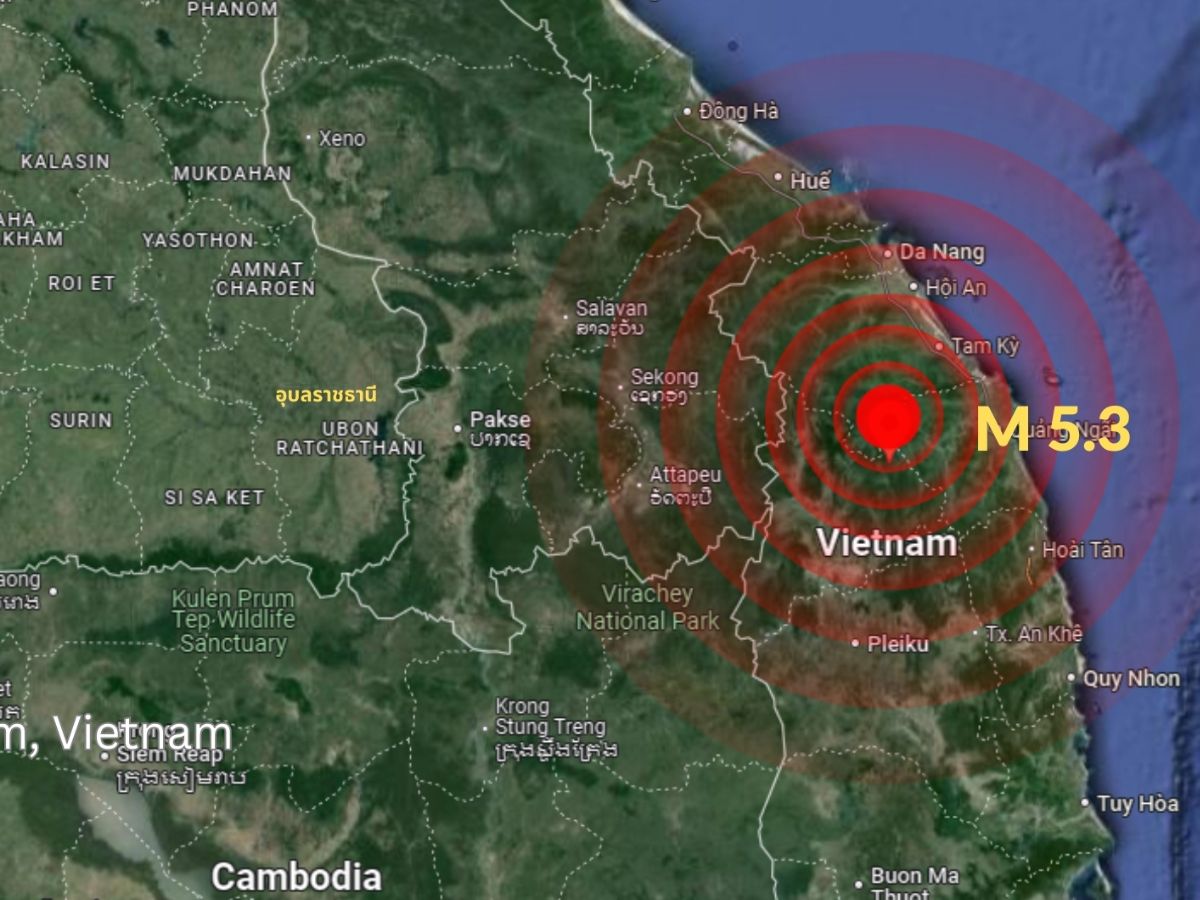 แผ่นดินไหว 5.3 ประเทศเวียดนาม