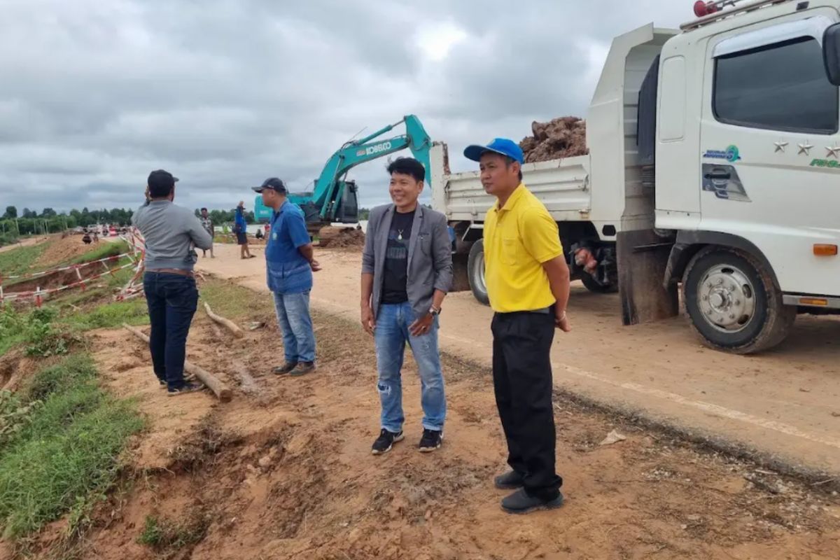 มหาสารคามเร่งซ่อมแซมทำนบดิน อ่างเก็บน้ำห้วยเชียงคำแตก คาดกลับสู่ภาวะปกติ 5 วัน