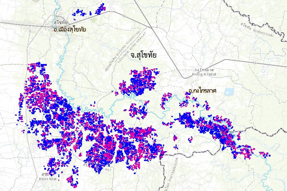 GISTDA เปิดภาพดาวเทียมน้ำท่วม 3 จังหวัดภาคเหนืออ่วม 48,564 ไร่