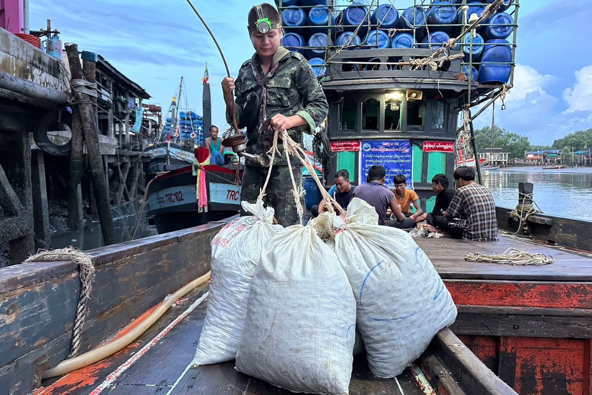 หอยลายเถื่อนโผล่ที่ระนองเกือบ 2 หมื่น กก. ฉก.พญานาคราช จับได้เฉียดล้านบาท
