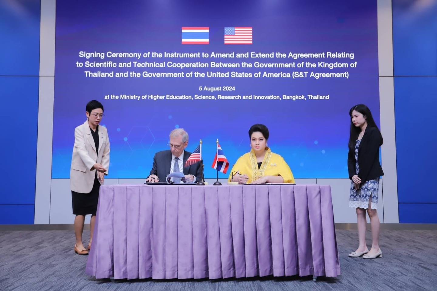 ไทย-สหรัฐ ต่ออายุความร่วมมือ 10 ปี ด้านวิทยาศาสตร์และวิชาการ