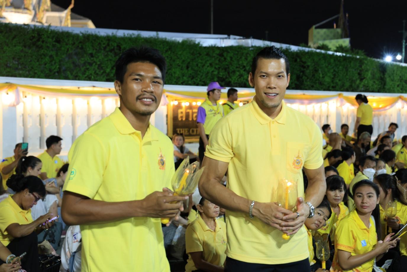 กวินทร์-วันเฉลิม ตัวแทนนักกีฬาไทยร่วมจุดเทียนชัยถวายพระพร