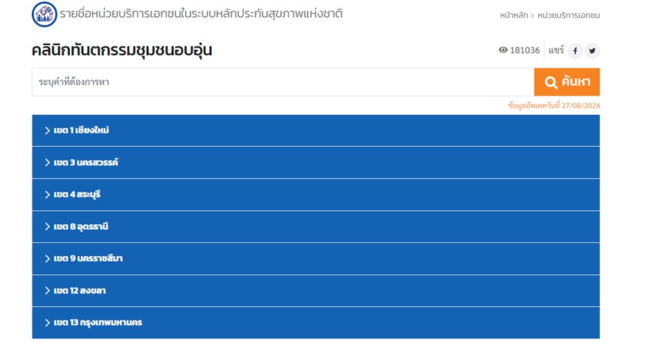 รายชื่อคลินิกทำฟันฟรี 