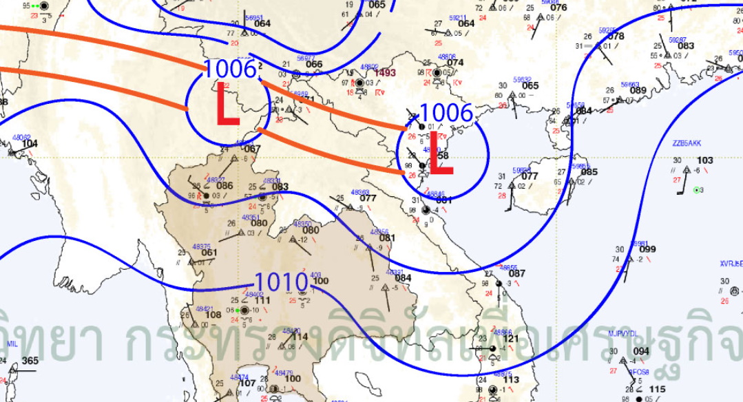 กรมอุตุฯเตือน ร่องมรสุมพาดผ่าน เหนือ อีสาน กทม. ฝนตกหนัก 60-70%