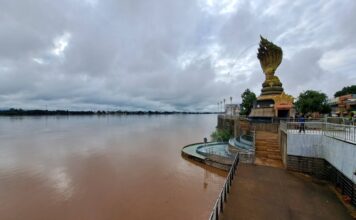 นครพนม น้ำโขงขึ้นสูง แจ้งชาวบ้านเขตเมืองฯ และ อ.ท่าอุเทน สำรองน้ำ