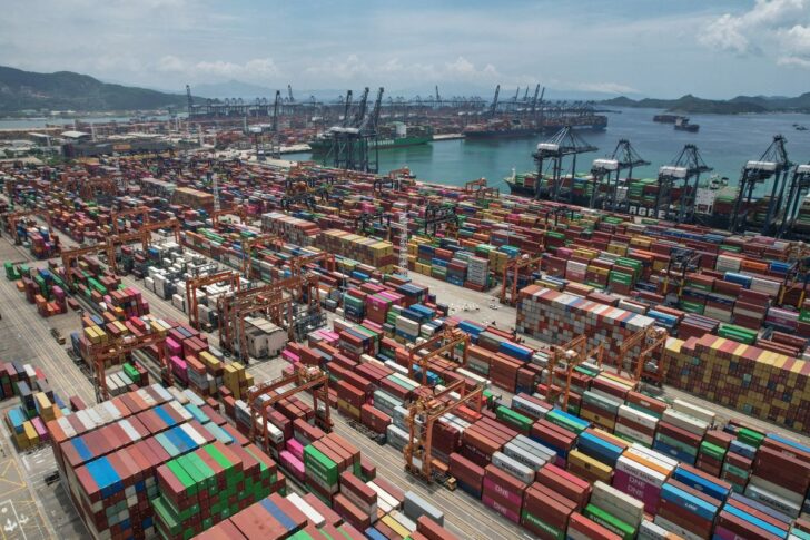CH_Port_Web ท่าเรือหยานเทียนในเมืองเซินเจิ้น มณฑลกวางตุ้ง (ภาพถ่ายโดย JADE GAO / AFP)