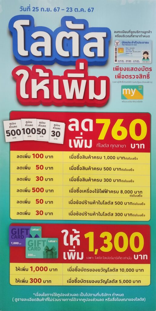 โปรโมชั่นเงินดิจิทัลของโลตัส