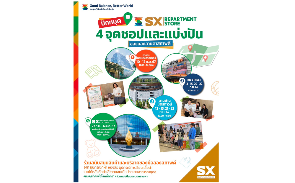 SX REPARTMENT STORE แจกพิกัดช้อปสายกรีน 4 จุดทั่วกรุง