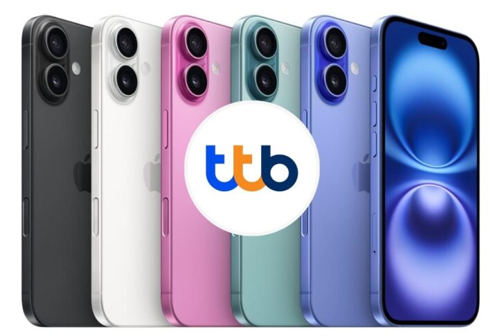 ttb iPhone 16 ttb จัดดีลพิเศษต้อนรับ iPhone 16 ผ่อน 0% นานสูงสุด 48 เดือน