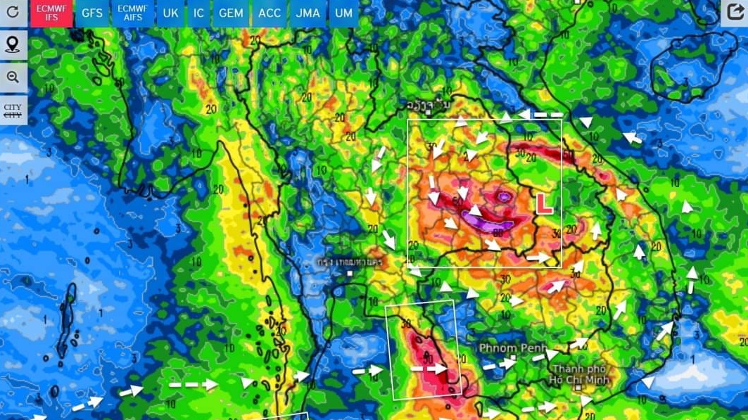 กรมอุตุฯเตือนฝนตกหนักอีกช่วง 13-16 ก.ย.นี้ กทม.โดนน้ำทะเลหนุนสูงซ้ำ