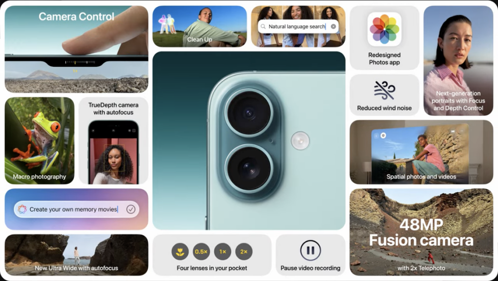 สเป็กกล้อง iPhone 16 และ iPhone 16 Plus