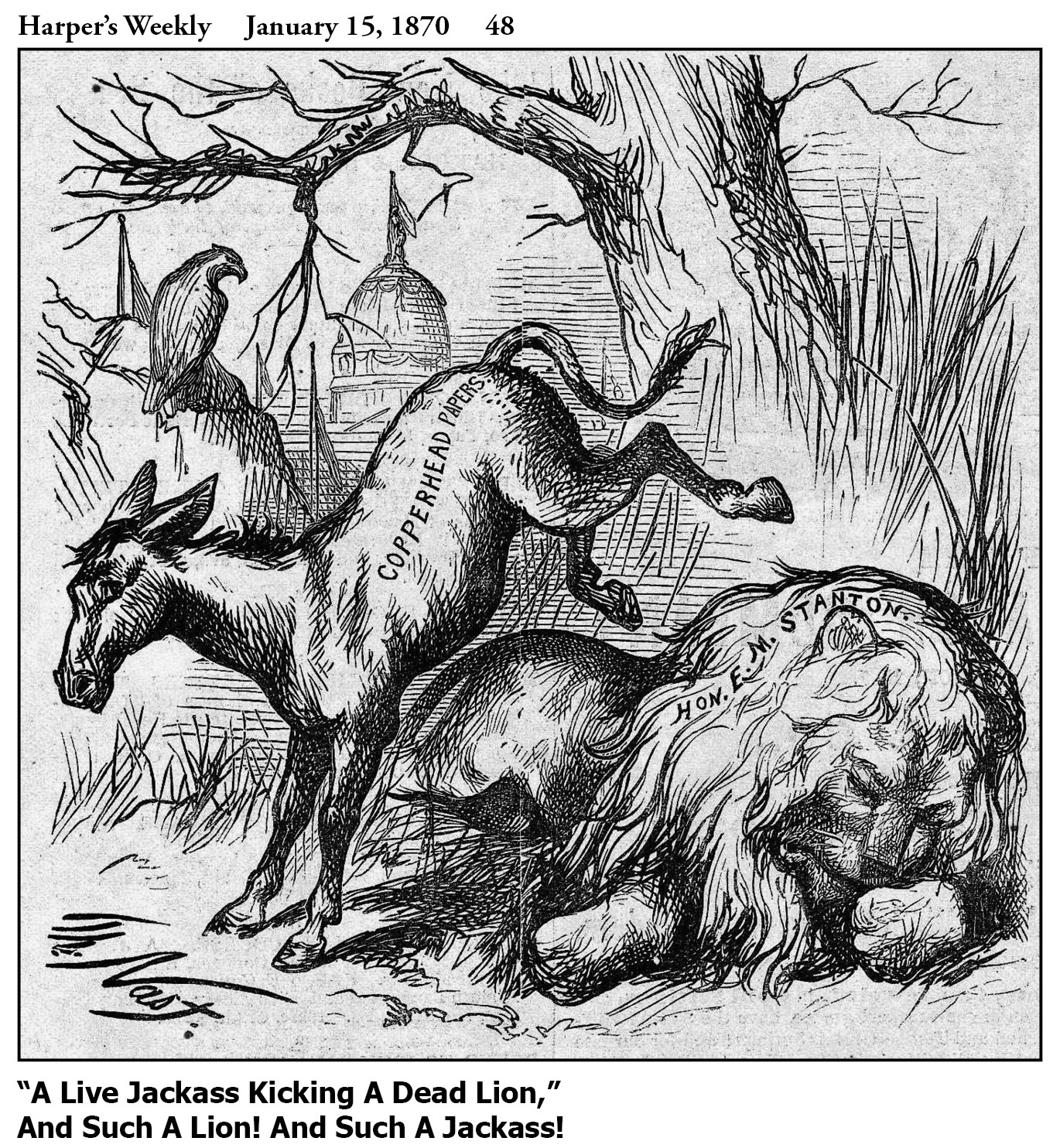 Donkey-A Live Jackass Kicking a Dead Lion