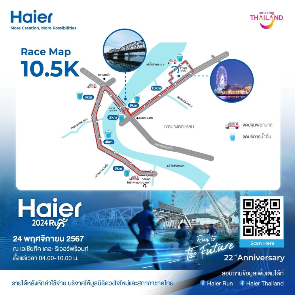 Haier Run 2024_เส้นทางวิ่ง 10.5K