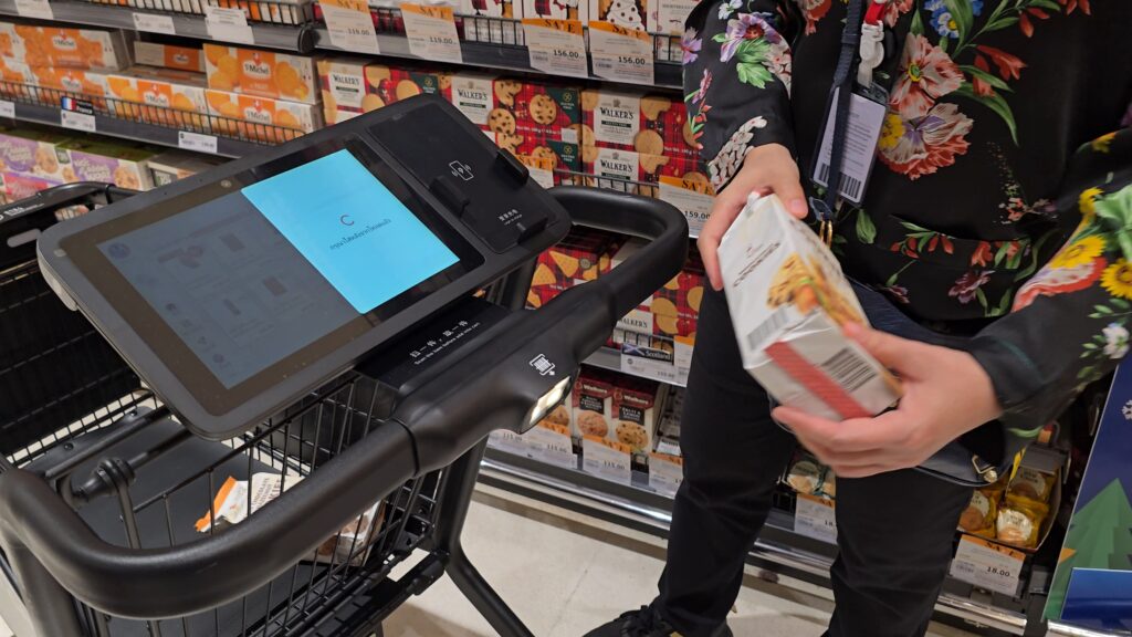 Gourmet Market Smart Cart เครื่องสแกนบาร์โค้ด