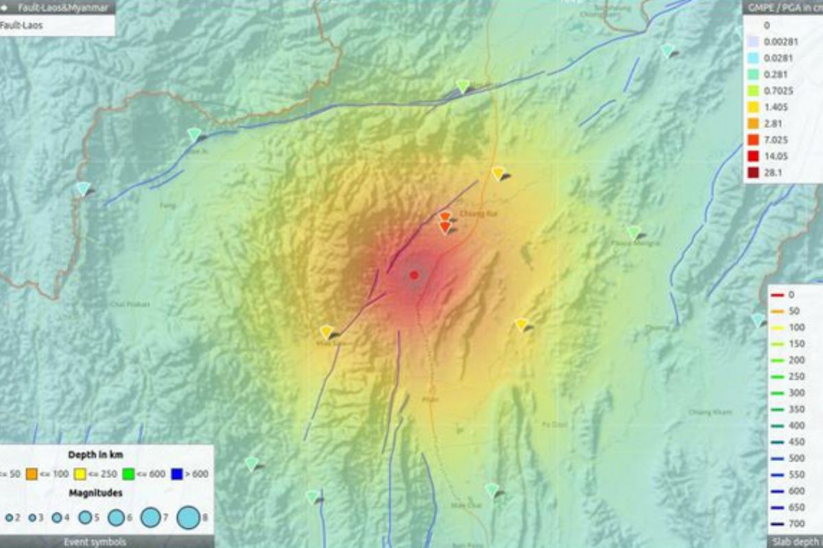 แผ่นดินไหวขนาด 4.7 ที่ประเทศเมียนมา