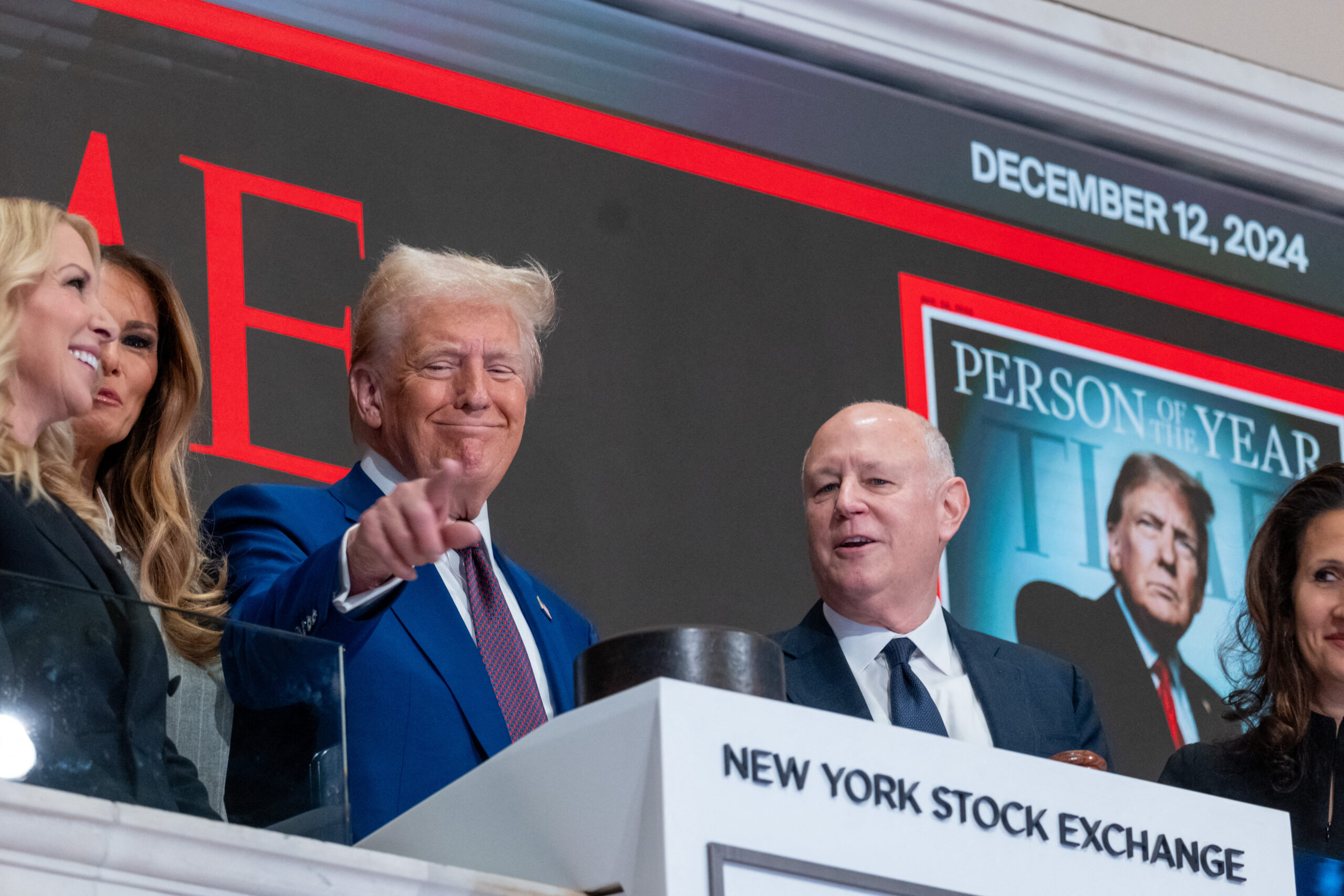 President-Elect Trump Rings The Opening Bell Of The New York Stock Exchange