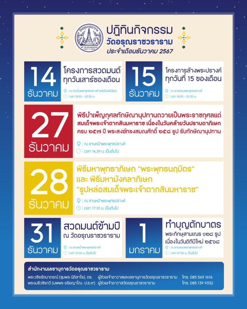 สวดมนต์ข้ามปีวัดอรุณราชวราราม